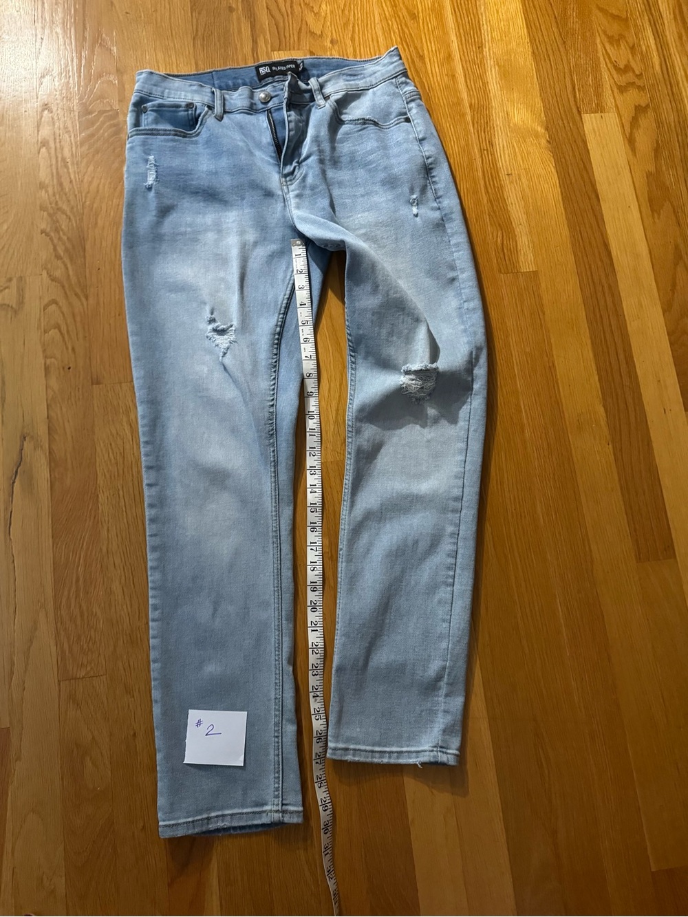 Light Blue Distressed Men’s Jeans
